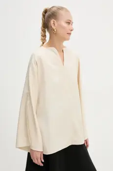 By Malene Birger bluza femei, culoarea bej, neted imagine