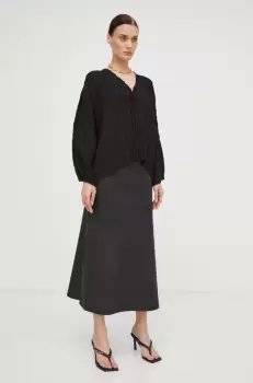 By Malene Birger bluza femei, culoarea negru, neted imagine