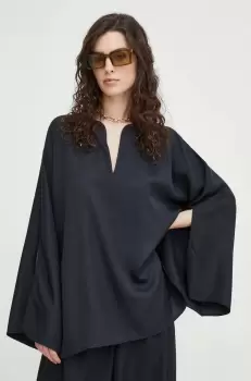 By Malene Birger bluza femei, culoarea negru, neted imagine