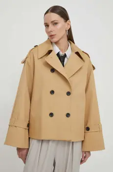 By Malene Birger geaca femei, culoarea bej, de tranzitie, oversize imagine