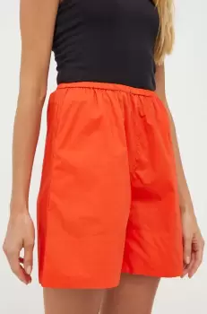 By Malene Birger pantaloni scurti femei, culoarea rosu, neted, high waist imagine