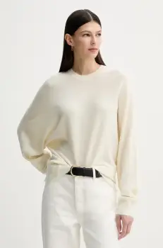 By Malene Birger pulover de lana DOAS femei, culoarea bej, light, 103058 imagine