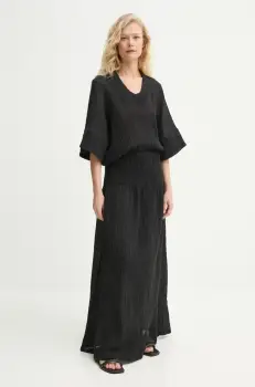 By Malene Birger rochie ANAIS culoarea negru, maxi, evazati, 103391 imagine
