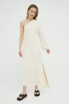 By Malene Birger rochie Avilas culoarea bej, midi, drept imagine