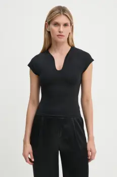 By Malene Birger tricou VENAZIA femei, culoarea negru, Q72465001 imagine