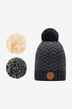 Cabaia caciula Karaboudjan culoarea gri, din tricot gros imagine