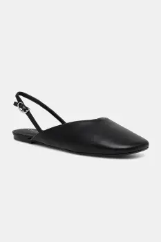 Calvin Klein balerini de piele OBLIQUE BALLERINA SLINGBACK LTH imagine