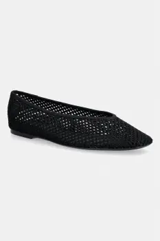 Calvin Klein balerini SQUARE BALLERINA LINEN MESH imagine