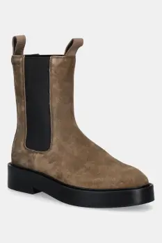 Calvin Klein botine din piele intoarsa CONVAVE WELT CHESEA SUEDE imagine