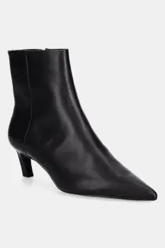 Calvin Klein cizme de piele ESS KITTEN HEEL ANKLE BOOT imagine