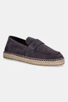 Calvin Klein espadrile pentru barbati, din piele intoarsa ESPADRILLE LOAFER BAND SU imagine