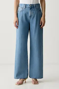 Calvin Klein Jeans blugi wide leg pentru femei imagine