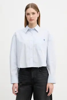 Calvin Klein Jeans bluza tip camasa pentru femei, din bumbac imagine