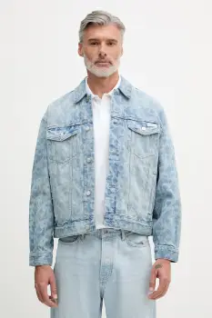 Calvin Klein Jeans geaca de tranzitie pentru barbati din denim imagine