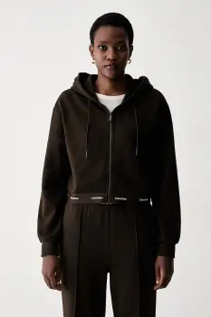 Calvin Klein Jeans hanorac cu fermoar pentru femei din bumbac imagine