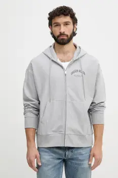 Calvin Klein Jeans hanorac cu fermoar si gluga pentru femei cu bumbac imagine