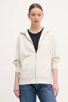 Calvin Klein Jeans hanorac cu fermoar si gluga pentru femei, din bumbac imagine