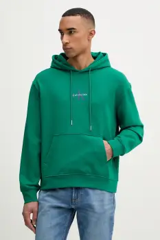 Calvin Klein Jeans hanorac cu gluga barbatesc de bumbac imagine