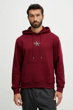 Calvin Klein Jeans hanorac cu gluga barbatesc din bumbac imagine