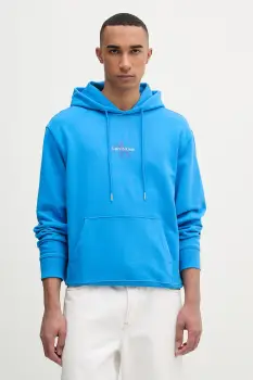 Calvin Klein Jeans hanorac cu gluga barbatesc din bumbac imagine