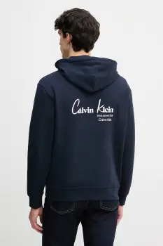 Calvin Klein Jeans hanorac cu gluga pentru barbati, din bumbac imagine