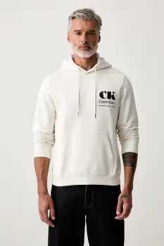 Calvin Klein Jeans hanorac cu gluga pentru barbati, din bumbac imagine