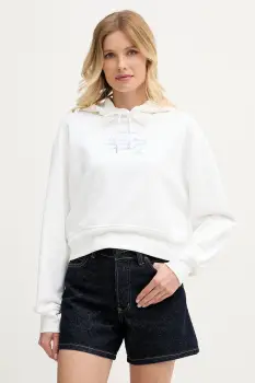 Calvin Klein Jeans hanorac cu gluga pentru femei, din bumbac imagine