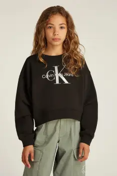 Calvin Klein Jeans hanorac de bumbac pentru copii imagine