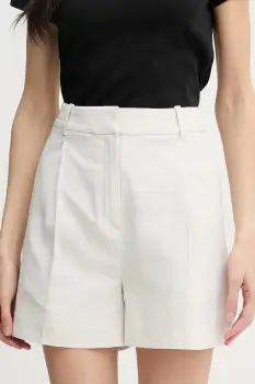 Calvin Klein Jeans pantaloni scurti de femei cu amestec de in imagine
