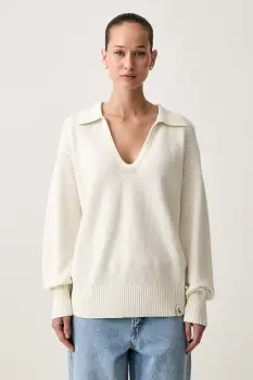 Calvin Klein Jeans pulover pentru femei din bumbac imagine