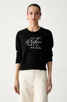 Calvin Klein Jeans pulover pentru femei din bumbac imagine