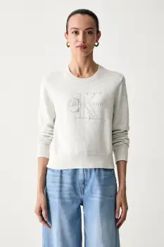 Calvin Klein Jeans pulover pentru femei din bumbac imagine