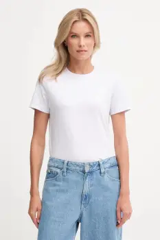 Calvin Klein Jeans tricou basic de dama din bumbac imagine