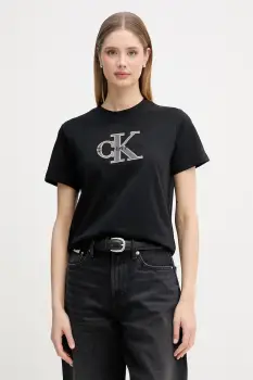 Calvin Klein Jeans tricou basic pentru femei, din bumbac imagine