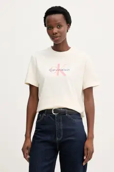 Calvin Klein Jeans tricou de dama din bumbac imagine