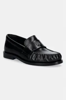 Calvin Klein mocasini pentru femei, din piele ROUND LOAFER LTH HDW imagine