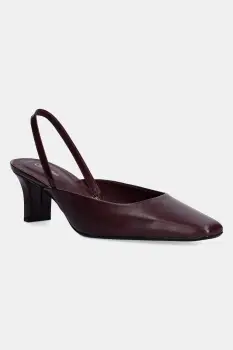 Calvin Klein pantofi de piele HEEL SLING PUMP 50 - LTH imagine