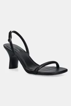 Calvin Klein sandale de piele SCULPT KITT HEEL STRAPPY LTH imagine