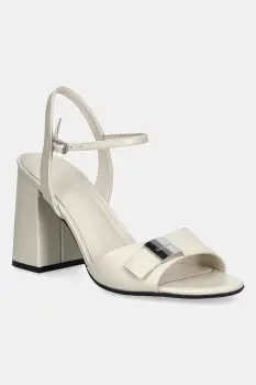 Calvin Klein sandale din nubuc HEEL SANDAL 85 W/CK HW - LTH imagine