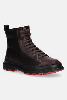 Camper cizme de piele Brutus+ culoarea bordo, cu toc plat, K400816-003 imagine