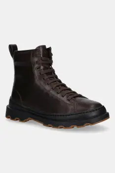 Camper cizme de piele Brutus+ culoarea maro, cu toc plat, K400816-002 imagine