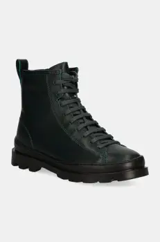 Camper cizme de piele Brutus femei, culoarea verde, cu toc plat, K400325-048 imagine