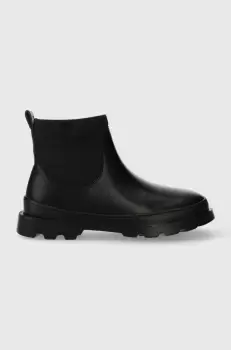 Camper ghete chelsea de piele Brutus femei, culoarea negru, cu toc plat, K400698.001 imagine