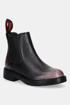 Camper ghete chelsea de piele Dean culoarea gri, cu toc plat, K400761-007 imagine