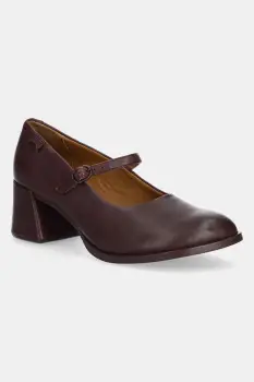 Camper pantofi de piele Kora culoarea bordo, cu toc drept, K201799-003 imagine