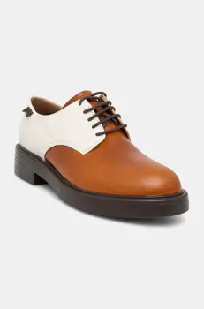 Camper pantofi de piele TWS femei, culoarea maro, cu toc plat, K201684-019 imagine