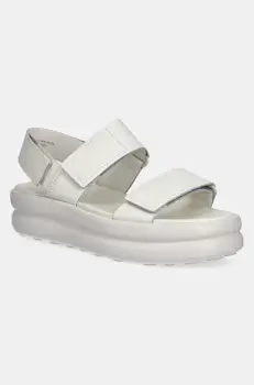 Camper sandale de piele Pelotas Flota Up femei, culoarea bej, cu platforma, K201728-001 imagine