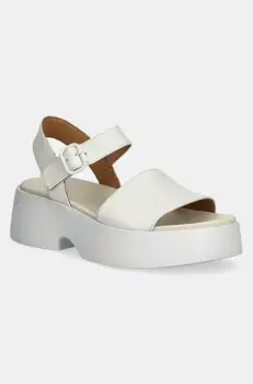 Camper sandale de piele Tasha femei, culoarea alb, cu platforma, K201659-007 imagine