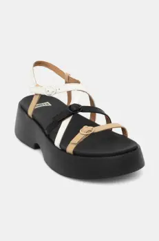 Camper sandale de piele TWS femei, culoarea negru, cu platforma, K201713-004 imagine