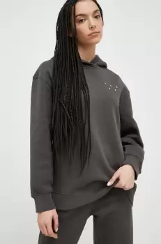Casall bluza femei, culoarea gri, cu gluga, neted imagine